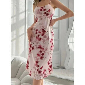Floral Backless Slip Nightdress - Size 6
